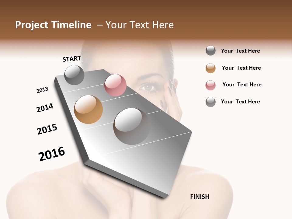 Cosmetics Studio Person PowerPoint Template