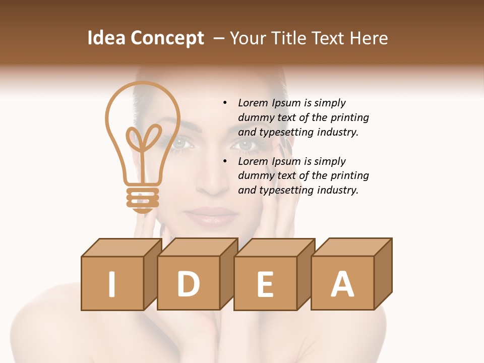 Cosmetics Studio Person PowerPoint Template