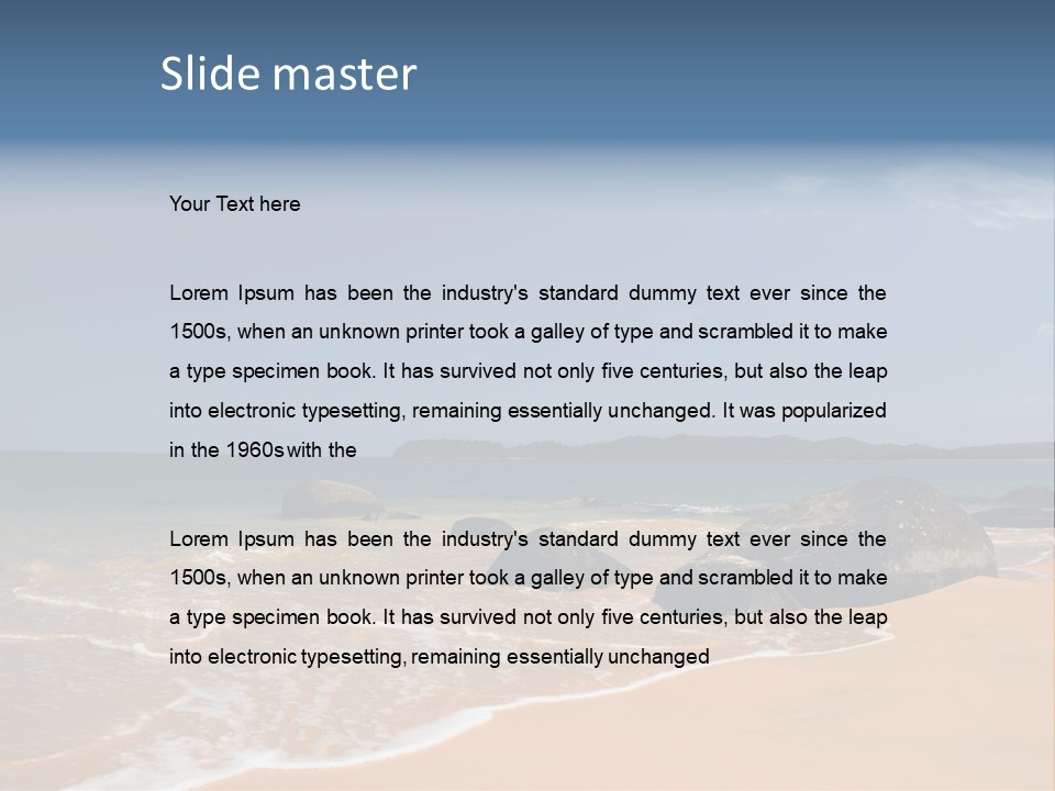 Coast Sun Paradise PowerPoint Template