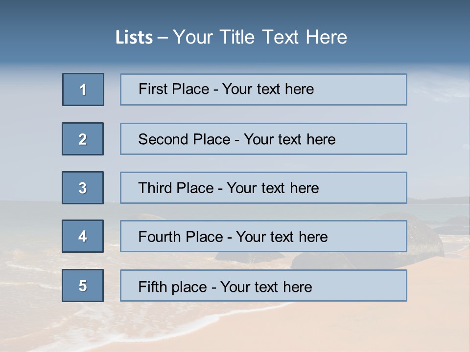 Coast Sun Paradise PowerPoint Template