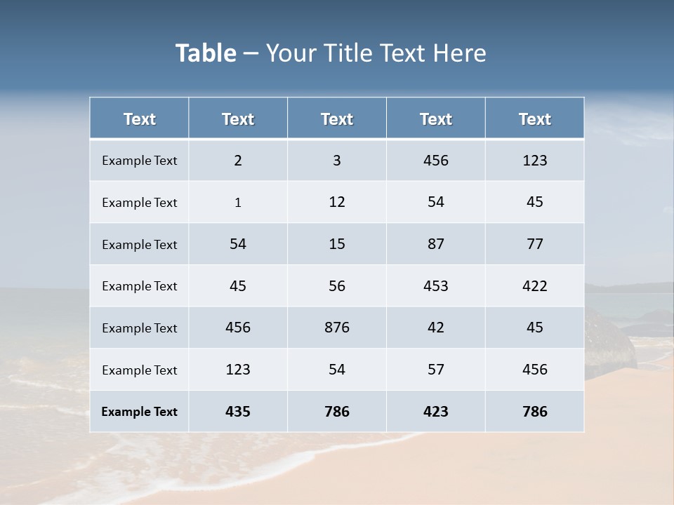 Coast Sun Paradise PowerPoint Template