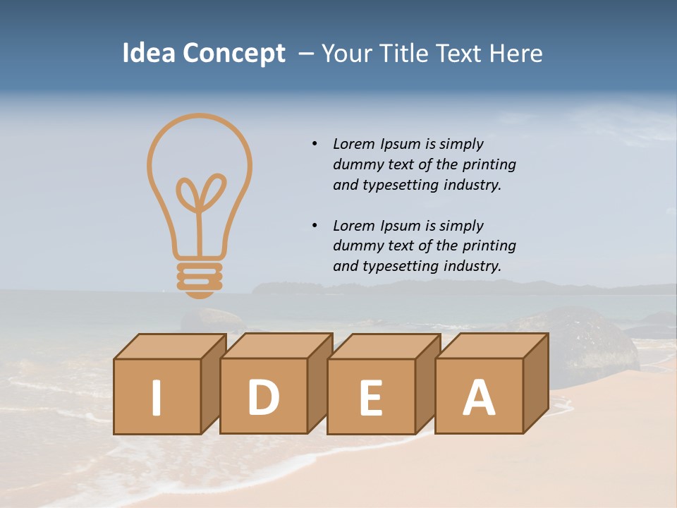 Coast Sun Paradise PowerPoint Template