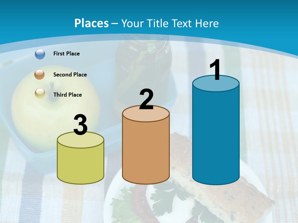 A Lunch Box With A Sandwich And An Apple On A Table PowerPoint Template