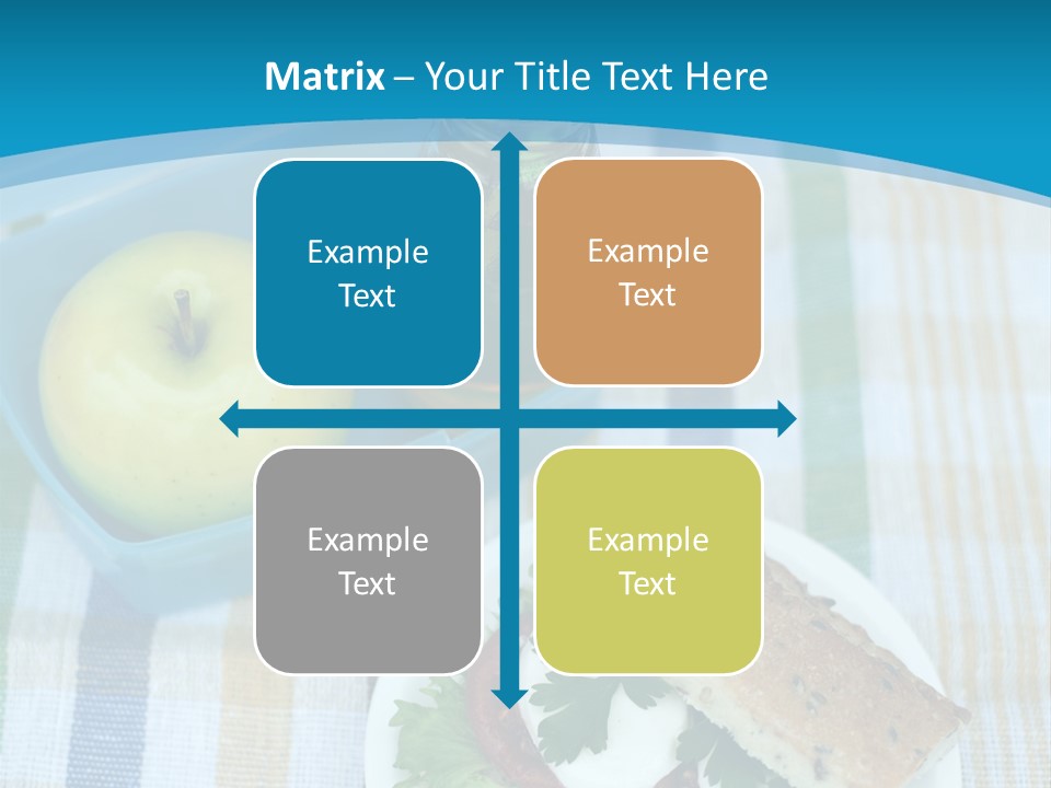 A Lunch Box With A Sandwich And An Apple On A Table PowerPoint Template