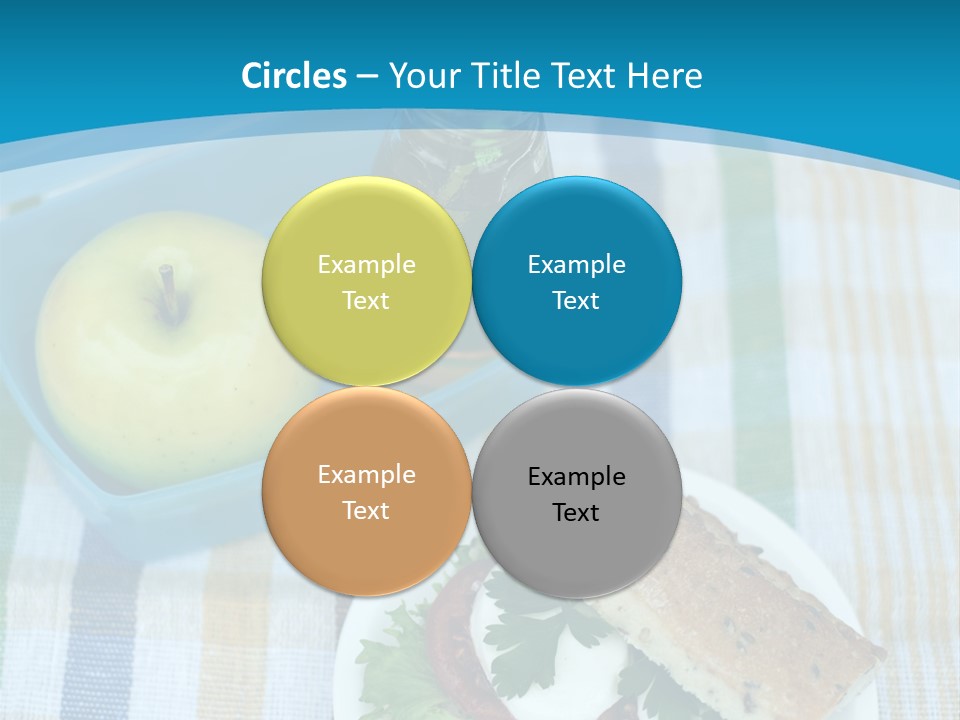 A Lunch Box With A Sandwich And An Apple On A Table PowerPoint Template