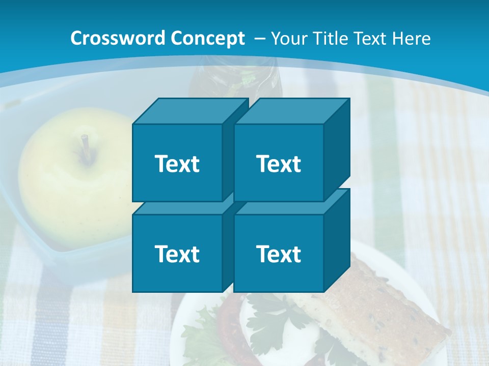 A Lunch Box With A Sandwich And An Apple On A Table PowerPoint Template