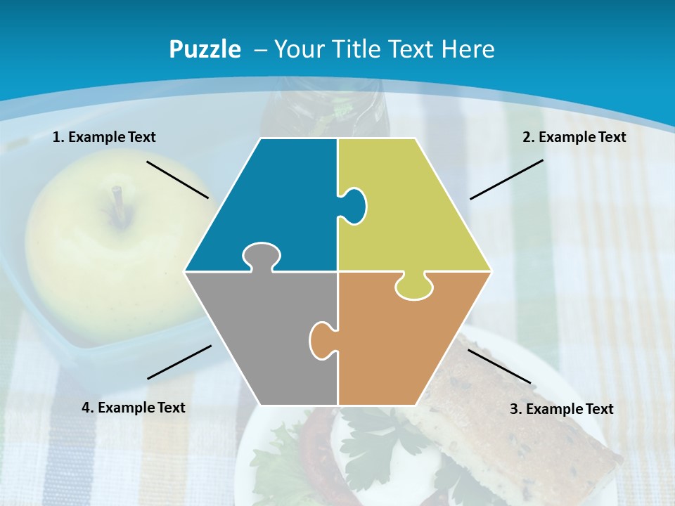 A Lunch Box With A Sandwich And An Apple On A Table PowerPoint Template