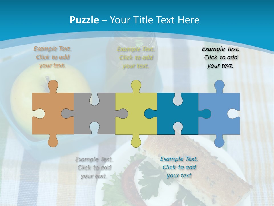 A Lunch Box With A Sandwich And An Apple On A Table PowerPoint Template