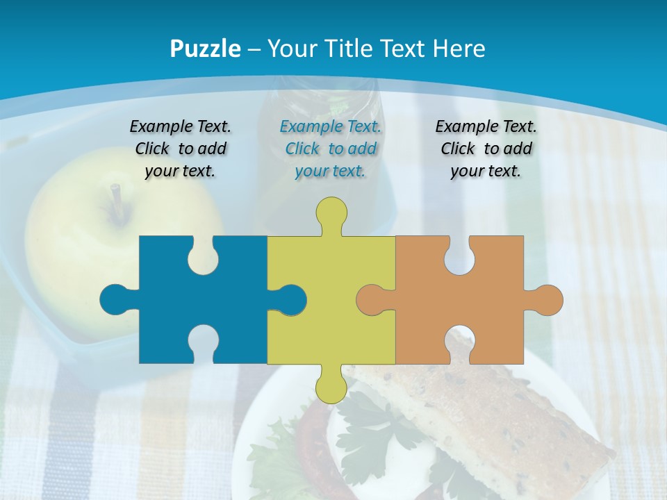 A Lunch Box With A Sandwich And An Apple On A Table PowerPoint Template