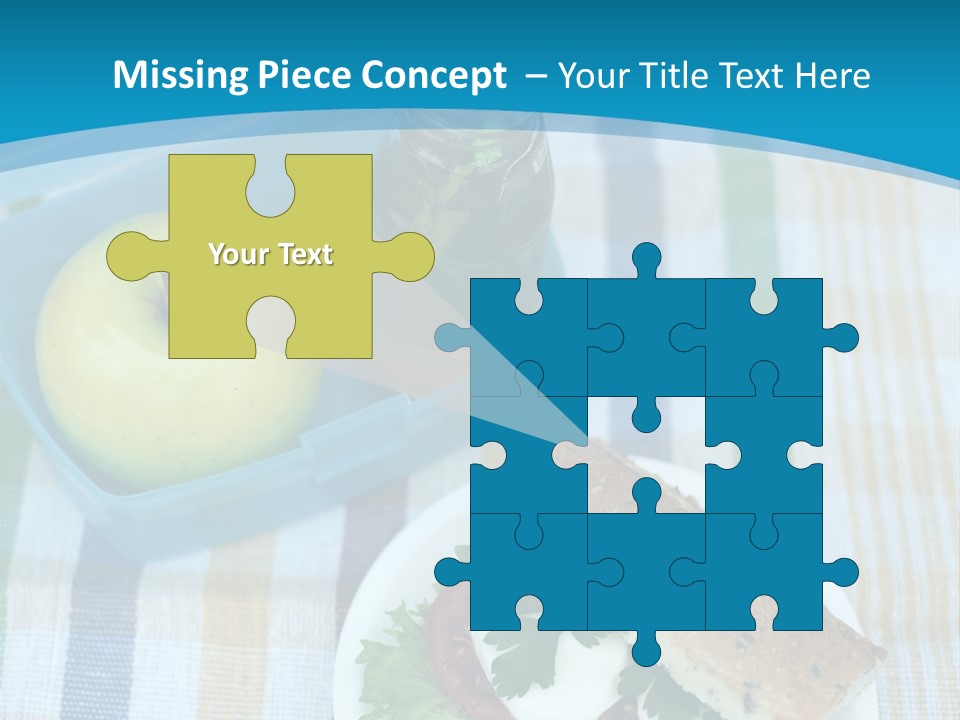 A Lunch Box With A Sandwich And An Apple On A Table PowerPoint Template