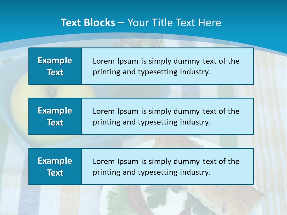 A Lunch Box With A Sandwich And An Apple On A Table PowerPoint Template