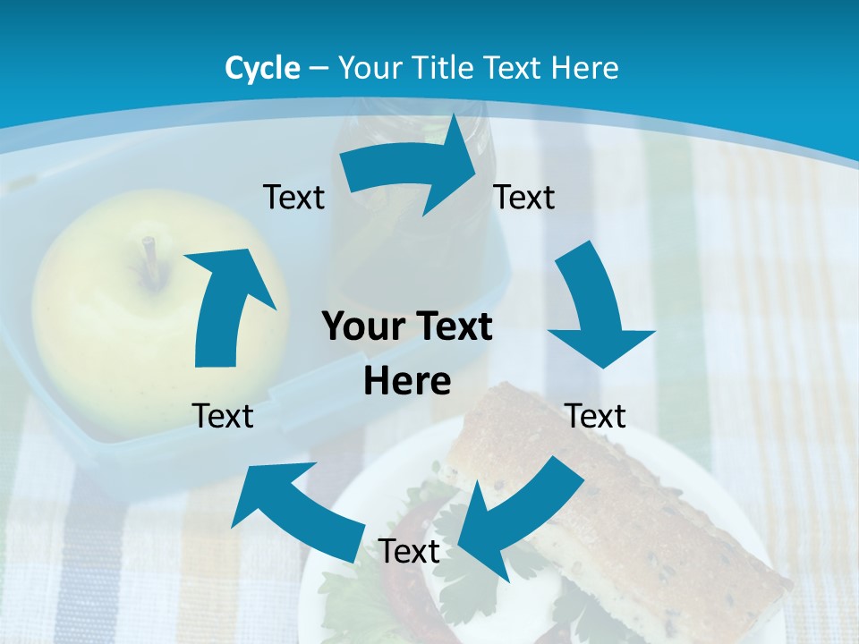 A Lunch Box With A Sandwich And An Apple On A Table PowerPoint Template