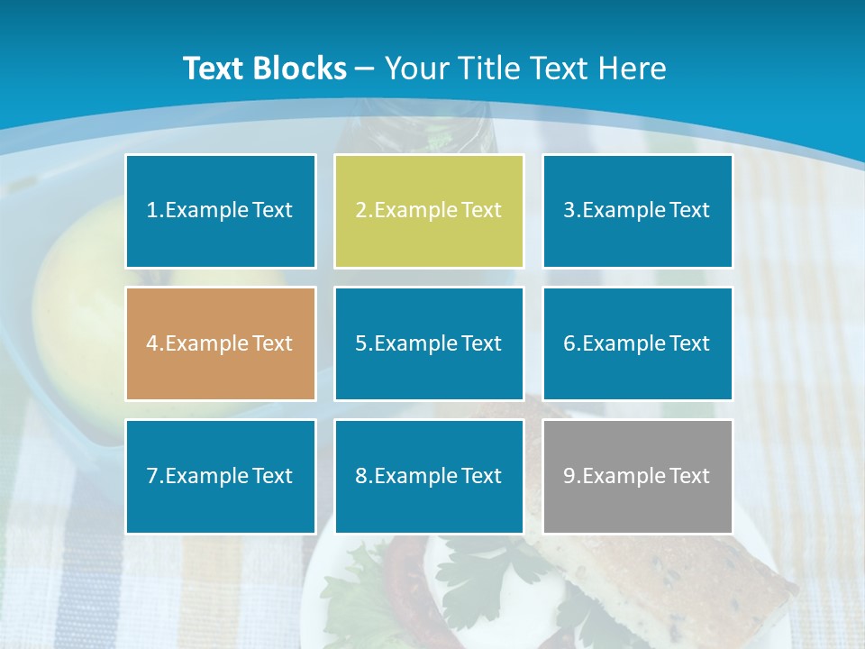 A Lunch Box With A Sandwich And An Apple On A Table PowerPoint Template