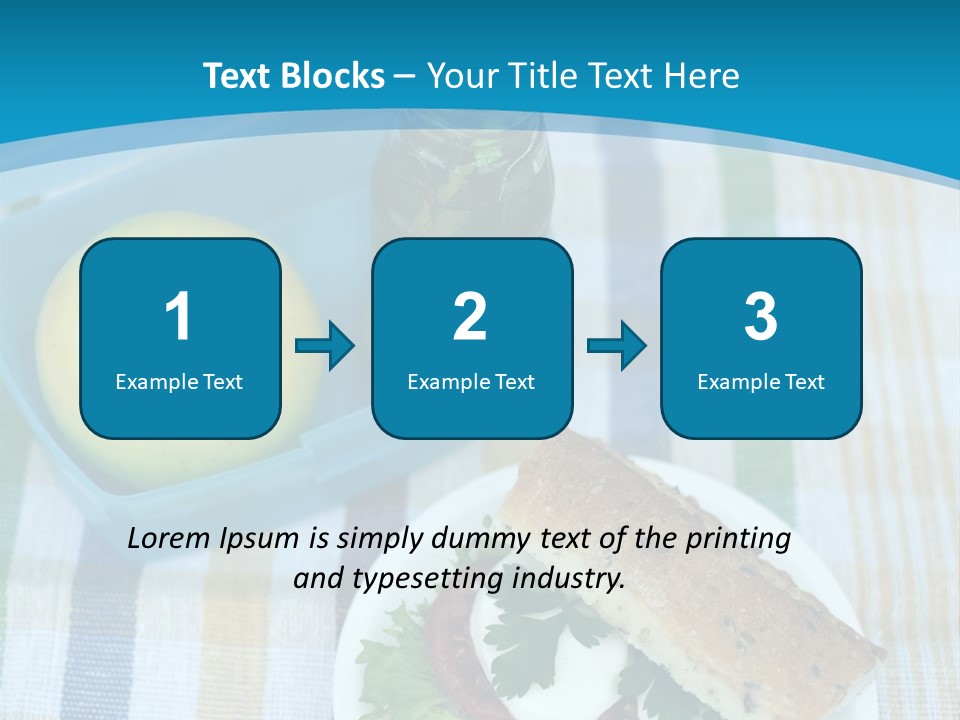 A Lunch Box With A Sandwich And An Apple On A Table PowerPoint Template