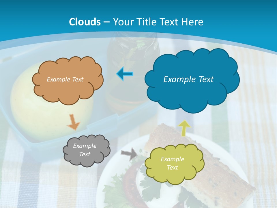 A Lunch Box With A Sandwich And An Apple On A Table PowerPoint Template
