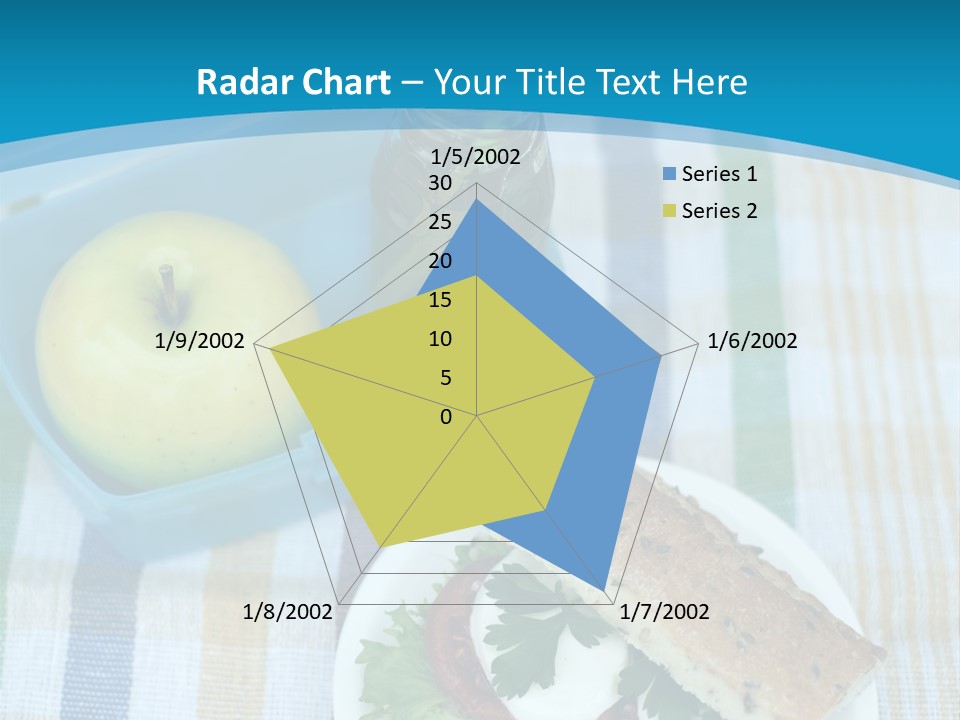 A Lunch Box With A Sandwich And An Apple On A Table PowerPoint Template