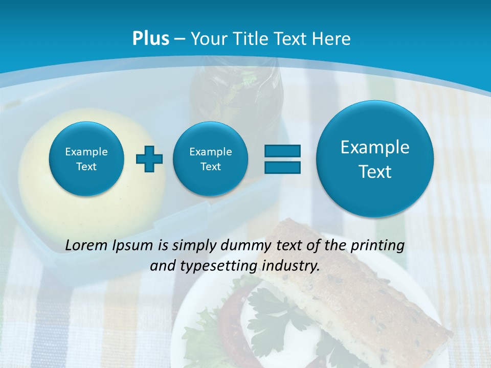 A Lunch Box With A Sandwich And An Apple On A Table PowerPoint Template