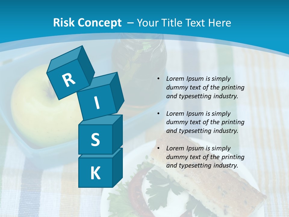 A Lunch Box With A Sandwich And An Apple On A Table PowerPoint Template