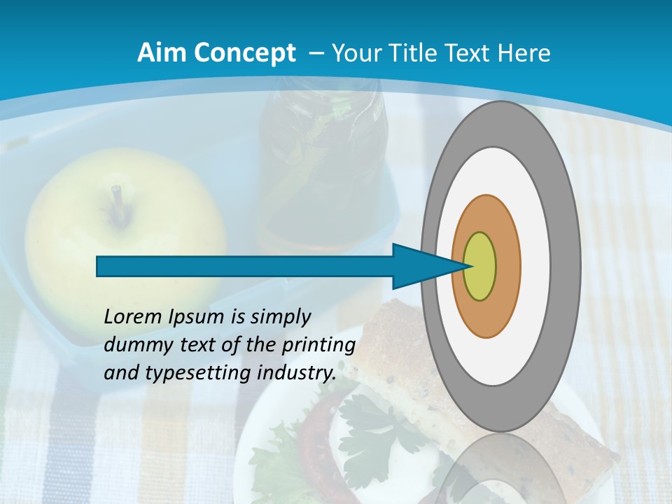 A Lunch Box With A Sandwich And An Apple On A Table PowerPoint Template