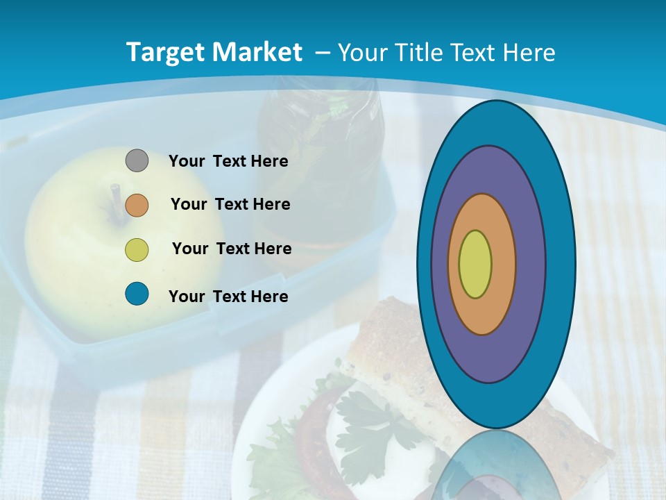 A Lunch Box With A Sandwich And An Apple On A Table PowerPoint Template