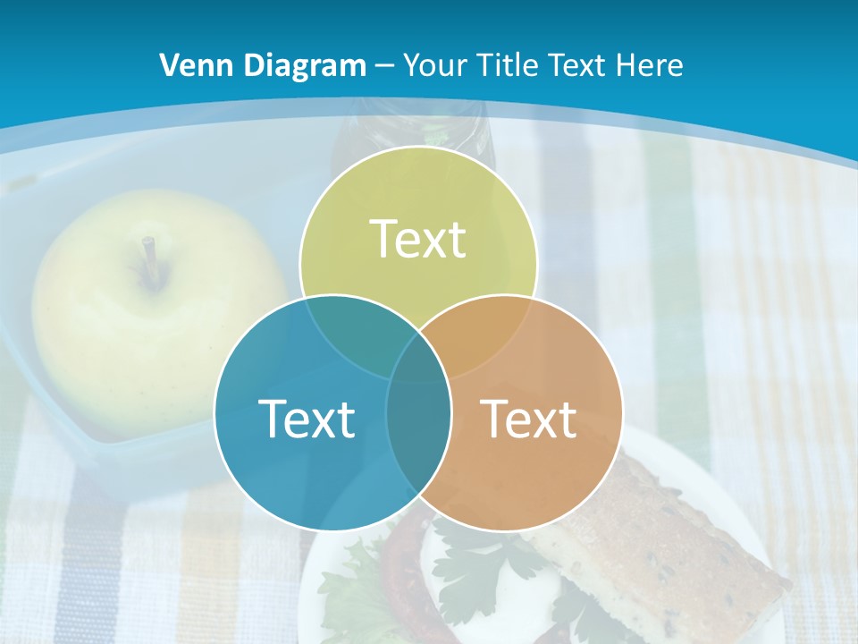 A Lunch Box With A Sandwich And An Apple On A Table PowerPoint Template