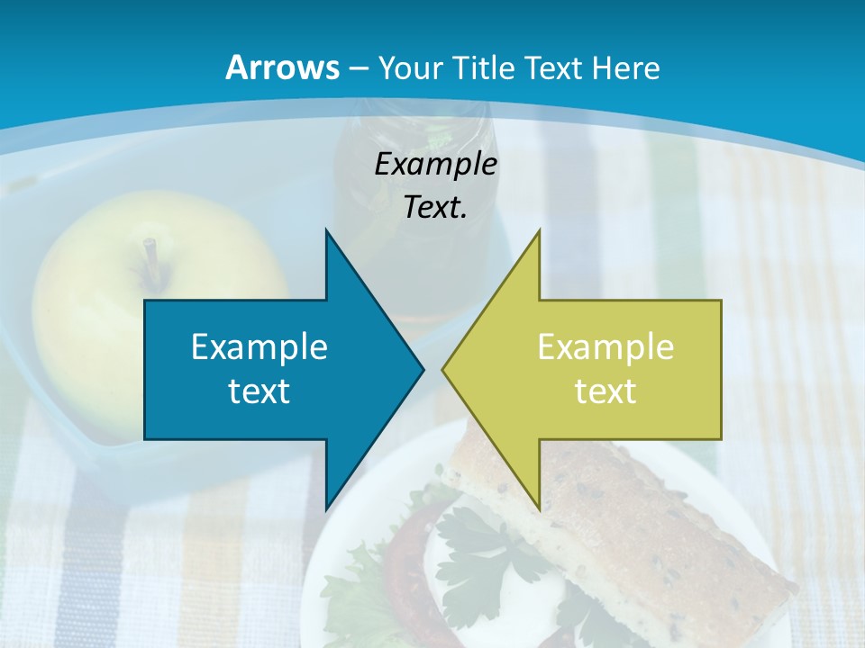 A Lunch Box With A Sandwich And An Apple On A Table PowerPoint Template