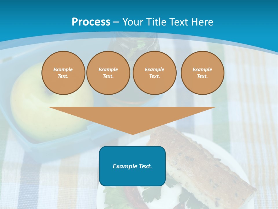A Lunch Box With A Sandwich And An Apple On A Table PowerPoint Template