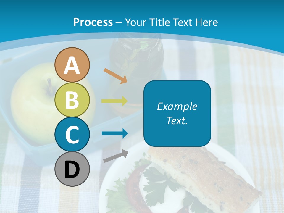 A Lunch Box With A Sandwich And An Apple On A Table PowerPoint Template
