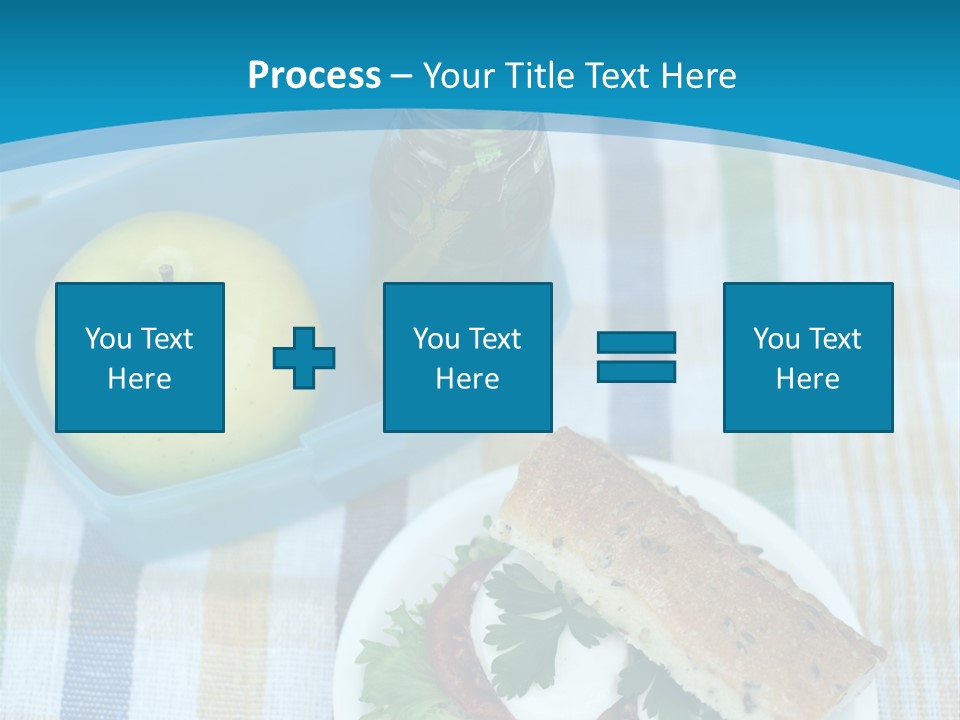 A Lunch Box With A Sandwich And An Apple On A Table PowerPoint Template