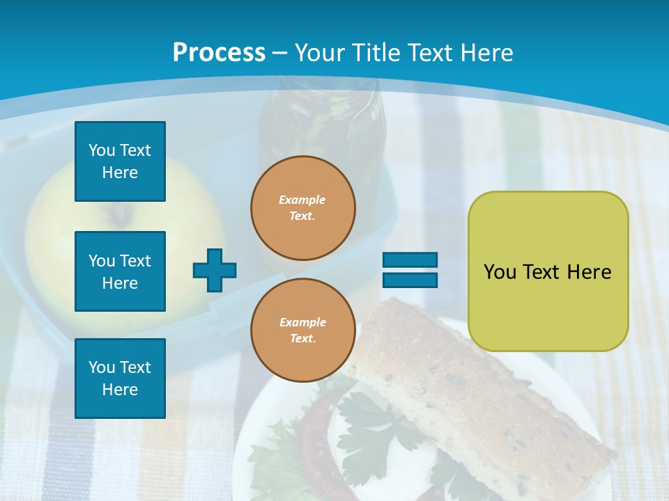 A Lunch Box With A Sandwich And An Apple On A Table PowerPoint Template