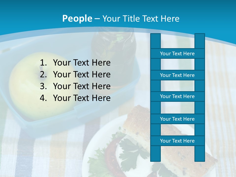 A Lunch Box With A Sandwich And An Apple On A Table PowerPoint Template