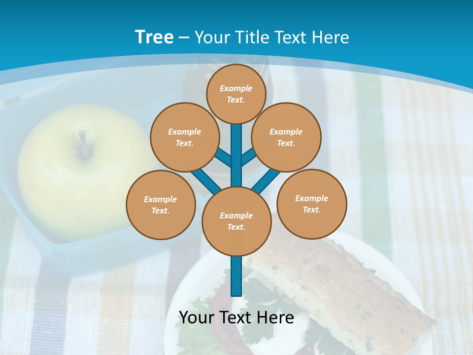 A Lunch Box With A Sandwich And An Apple On A Table PowerPoint Template