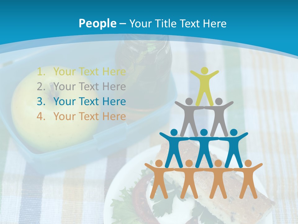 A Lunch Box With A Sandwich And An Apple On A Table PowerPoint Template