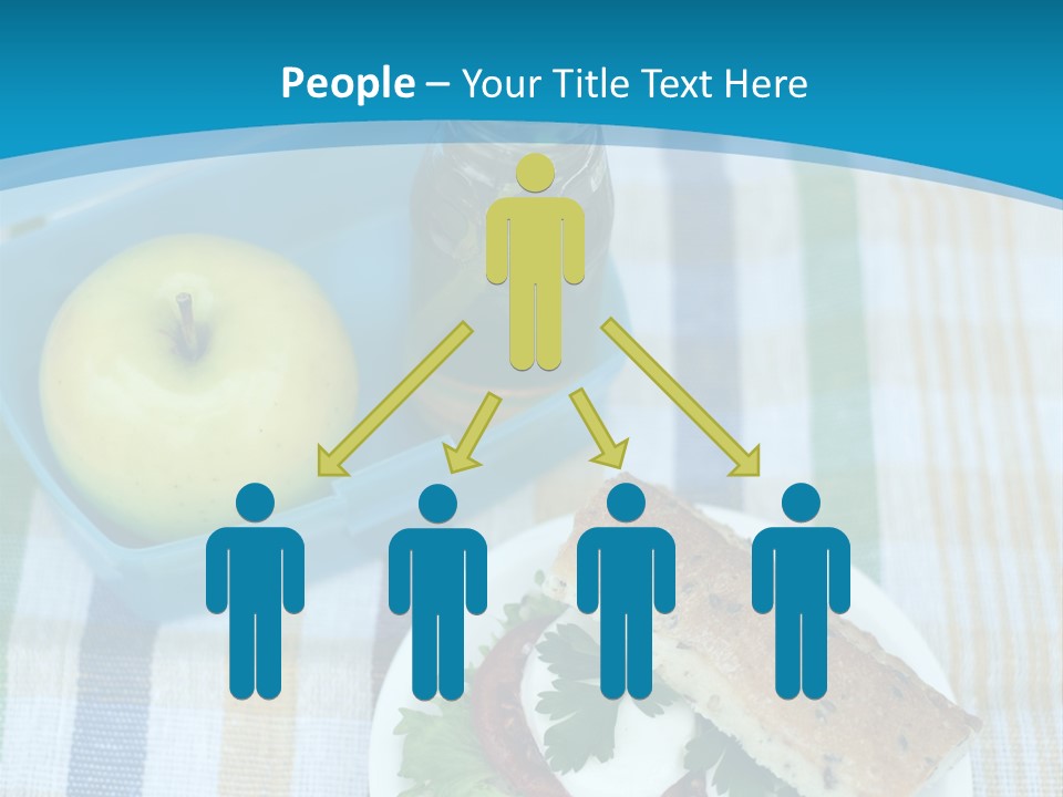 A Lunch Box With A Sandwich And An Apple On A Table PowerPoint Template
