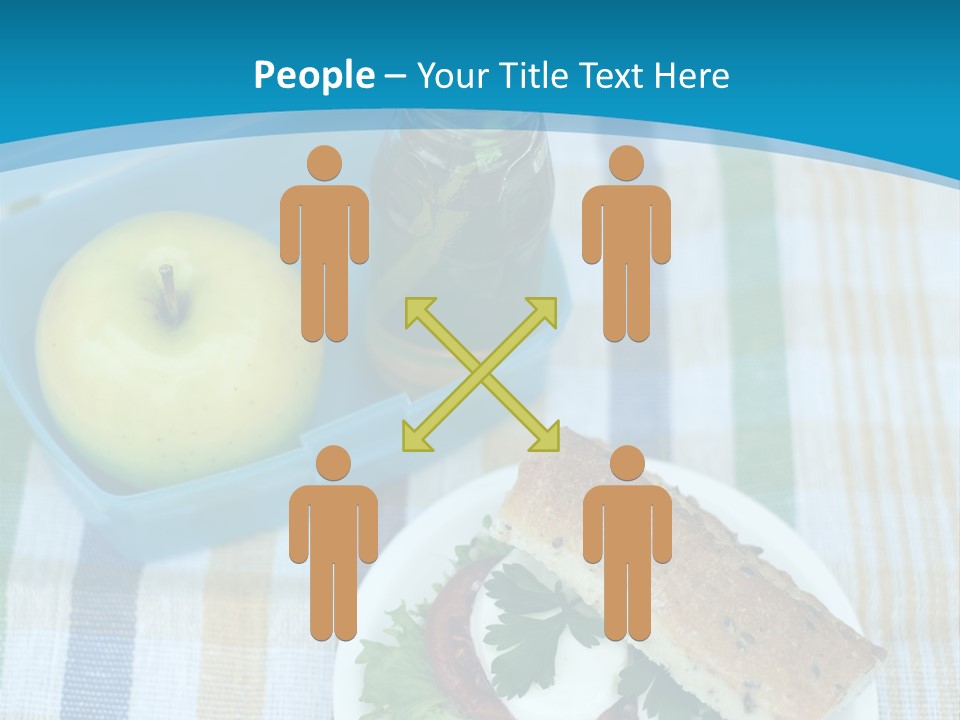 A Lunch Box With A Sandwich And An Apple On A Table PowerPoint Template
