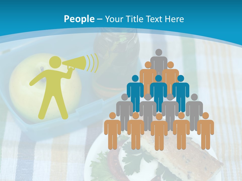 A Lunch Box With A Sandwich And An Apple On A Table PowerPoint Template