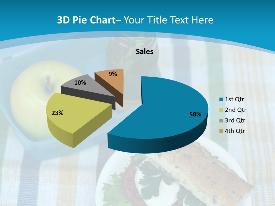 A Lunch Box With A Sandwich And An Apple On A Table PowerPoint Template