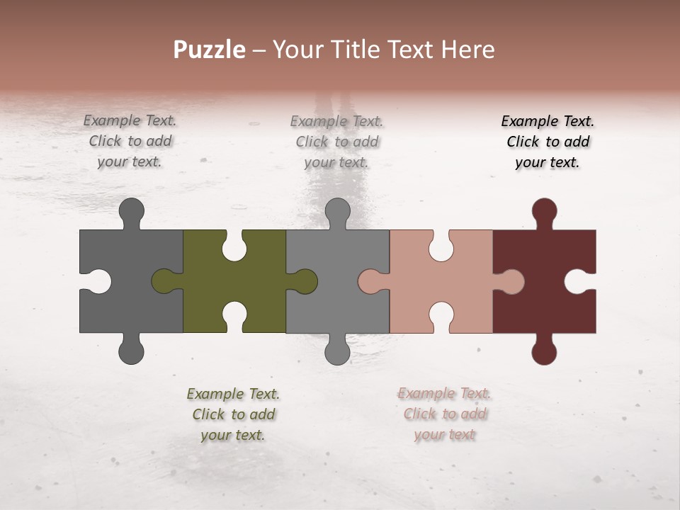 Walking City Drop PowerPoint Template