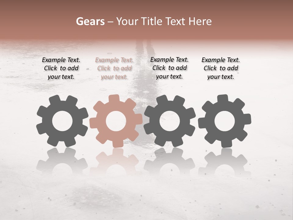 Walking City Drop PowerPoint Template