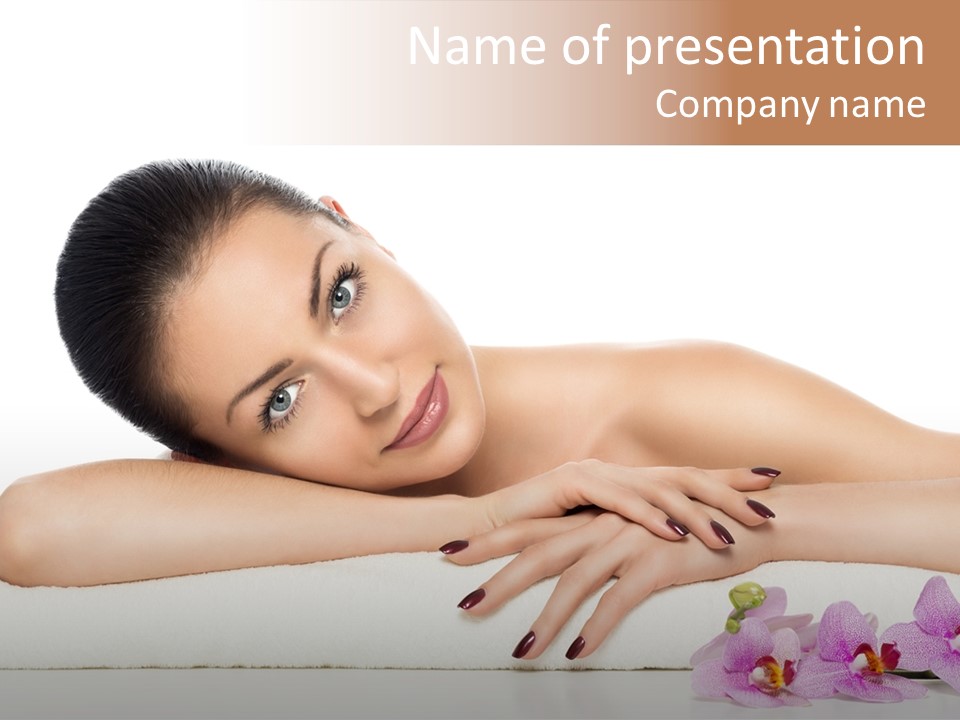 Beautiful Make Up Manicure PowerPoint Template