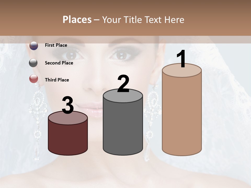 Seductive Dress Veil PowerPoint Template