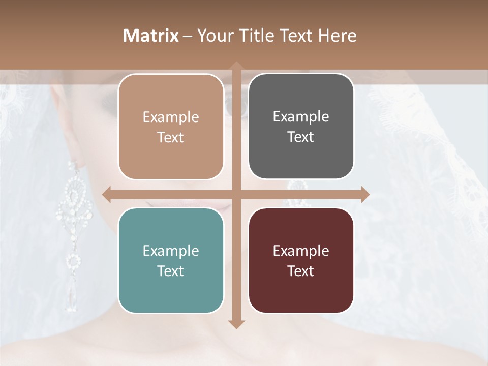 Seductive Dress Veil PowerPoint Template