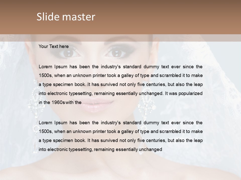 Seductive Dress Veil PowerPoint Template