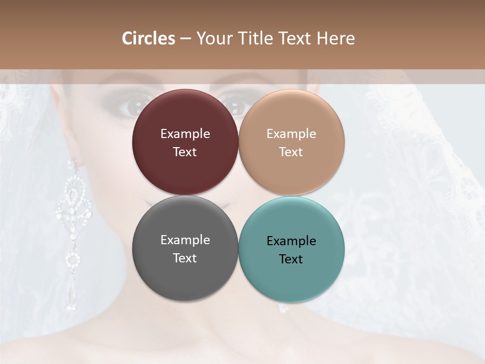 Seductive Dress Veil PowerPoint Template