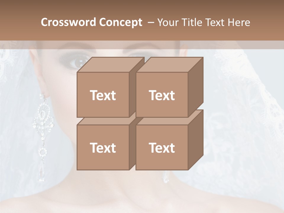 Seductive Dress Veil PowerPoint Template