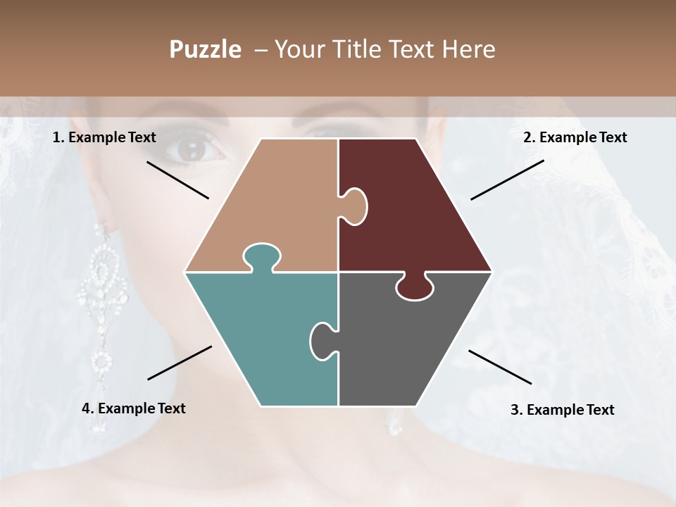 Seductive Dress Veil PowerPoint Template