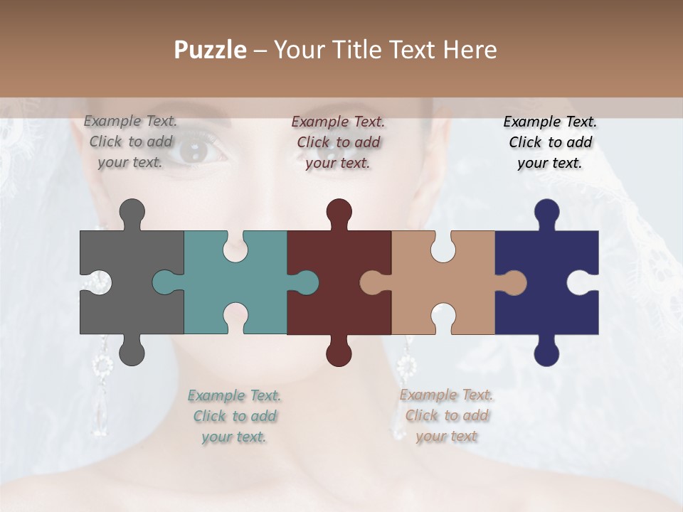 Seductive Dress Veil PowerPoint Template