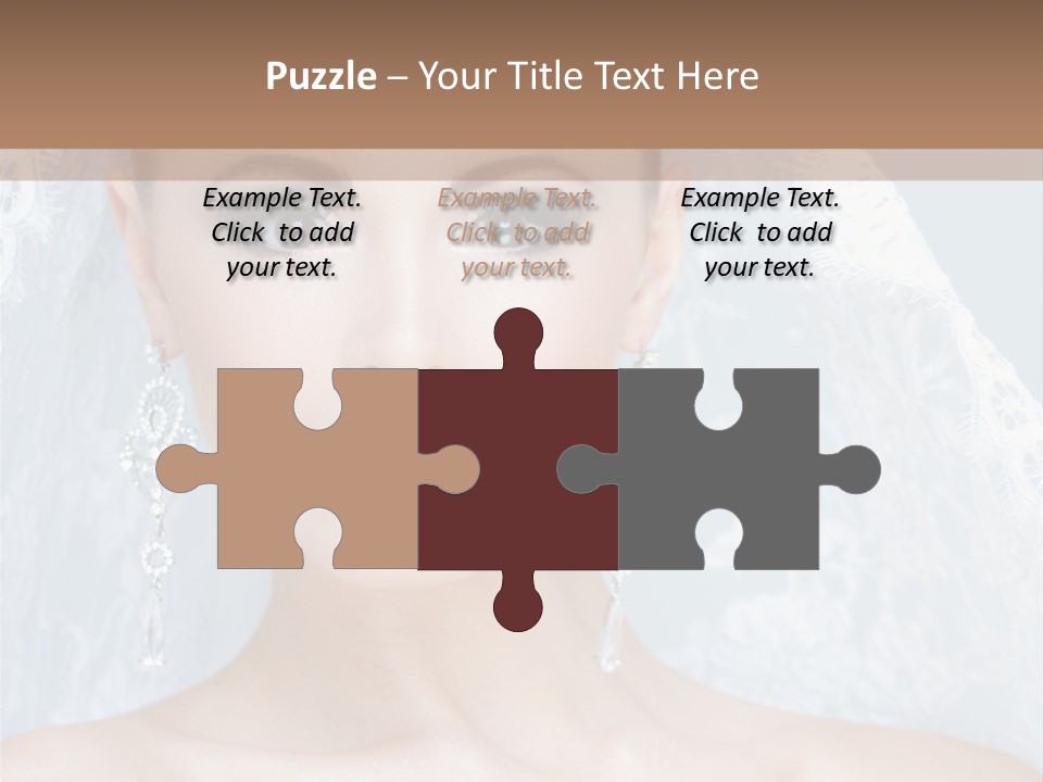 Seductive Dress Veil PowerPoint Template