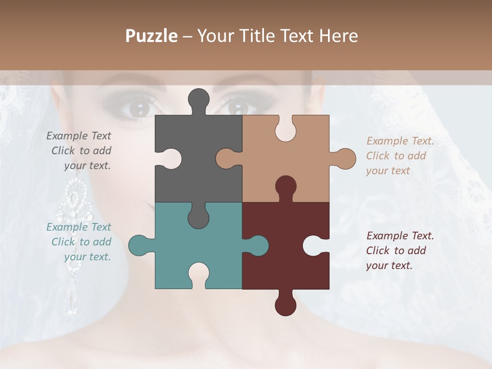 Seductive Dress Veil PowerPoint Template