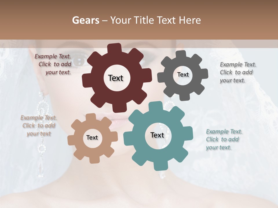 Seductive Dress Veil PowerPoint Template